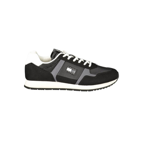 Tommy Hilfiger Black Polyester Men Sneaker Tommy Hilfiger