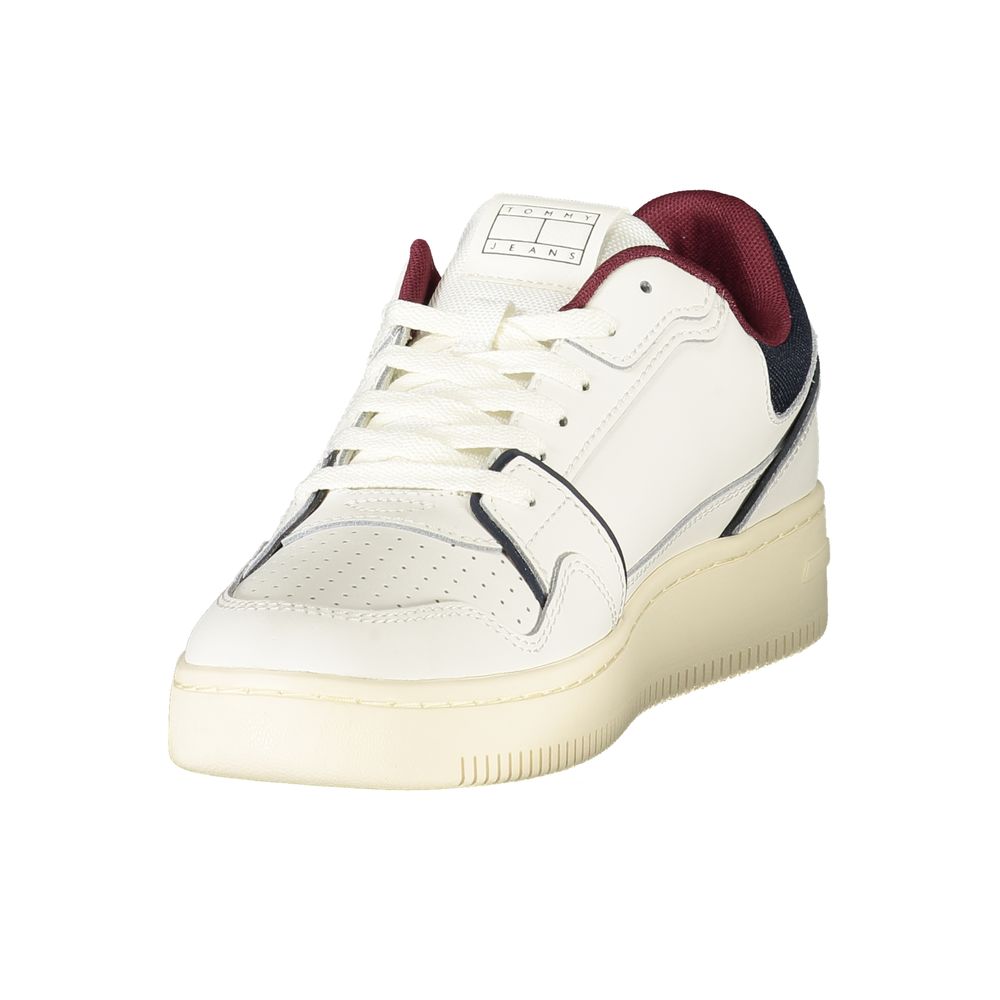 Tommy Hilfiger White Leather Men Sneaker Tommy Hilfiger