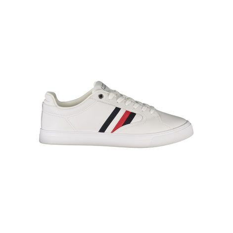 Tommy Hilfiger White Leather Men Sneaker Tommy Hilfiger
