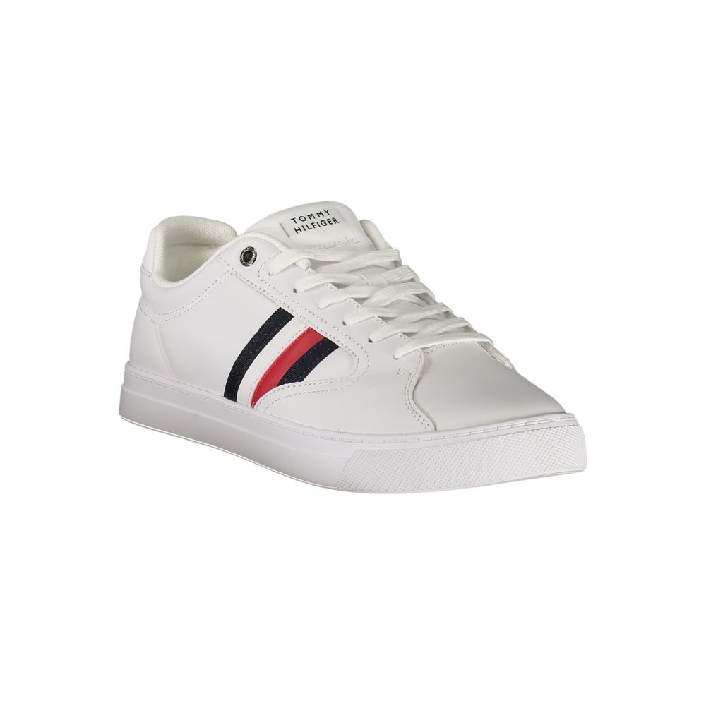 Tommy Hilfiger White Leather Men Sneaker Tommy Hilfiger