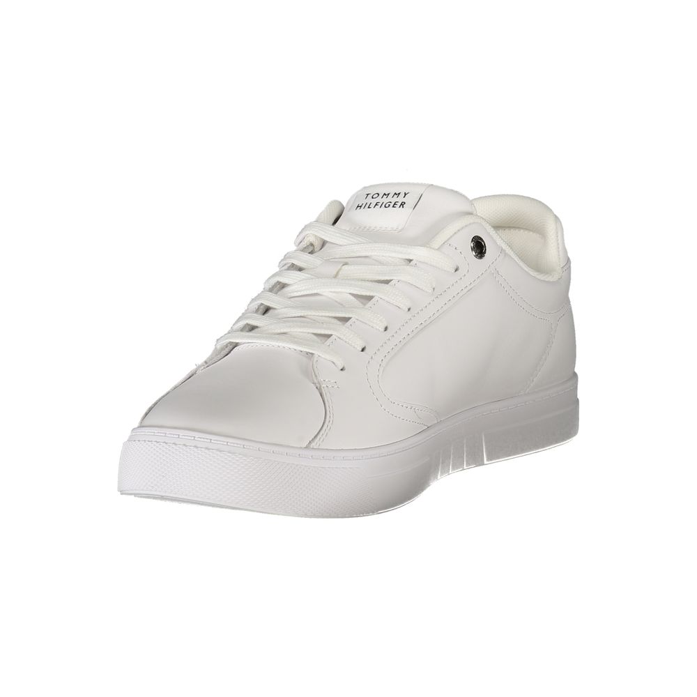 Tommy Hilfiger White Leather Men Sneaker Tommy Hilfiger