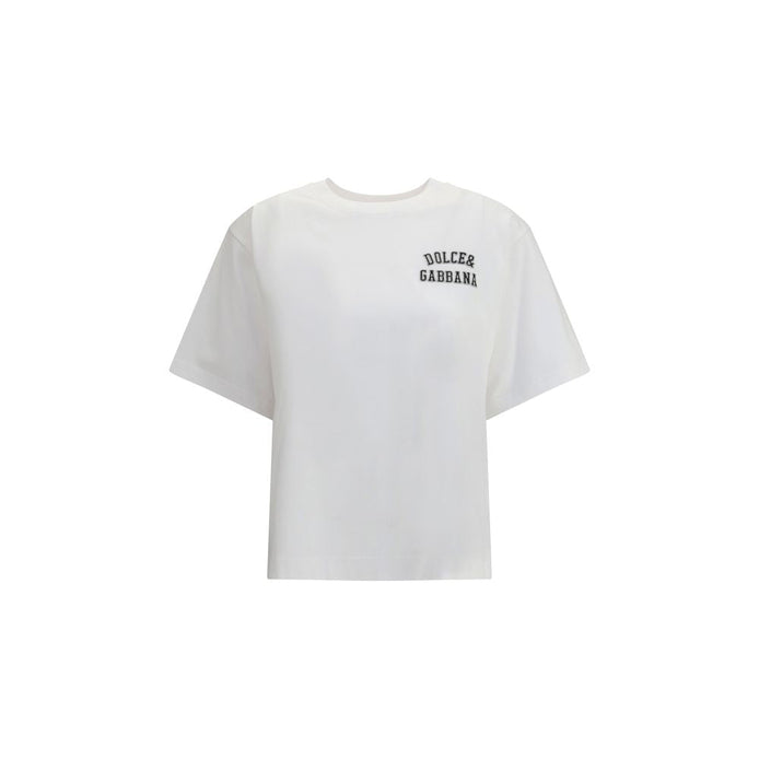 Dolce & Gabbana White Cotton T-Shirt Dolce & Gabbana