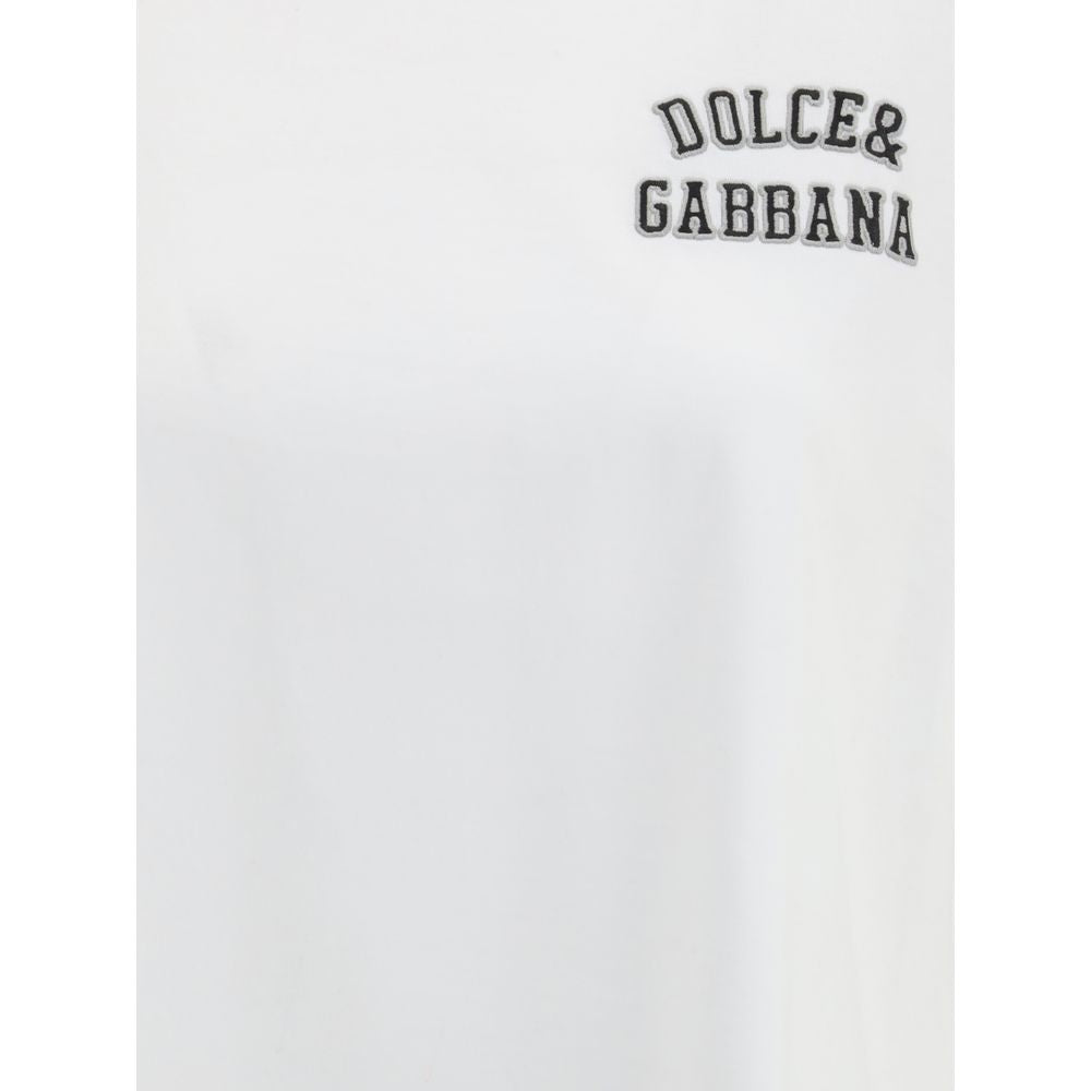 Dolce & Gabbana White Cotton T-Shirt Dolce & Gabbana