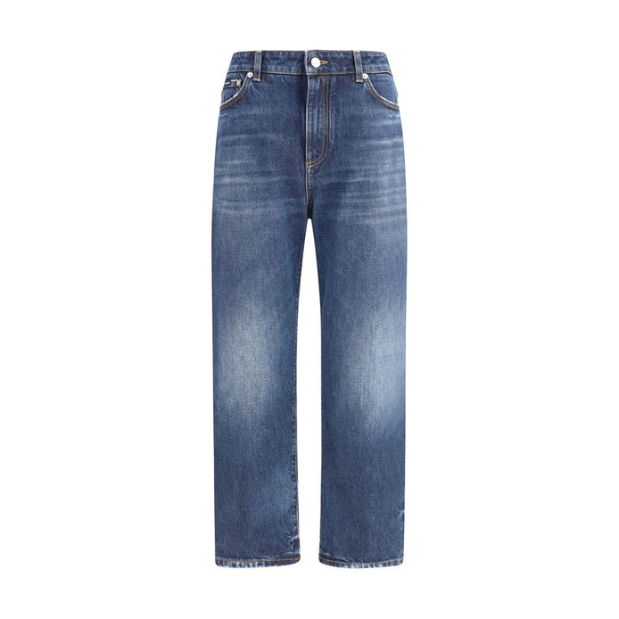 Dolce & Gabbana Blue Cotton Boyfriend Jeans Dolce & Gabbana