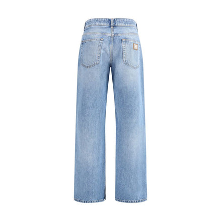 Dolce & Gabbana Light Blue Cotton Straight-Leg Jeans Dolce & Gabbana