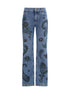 Etro Blue Cotton Flared Jeans Etro