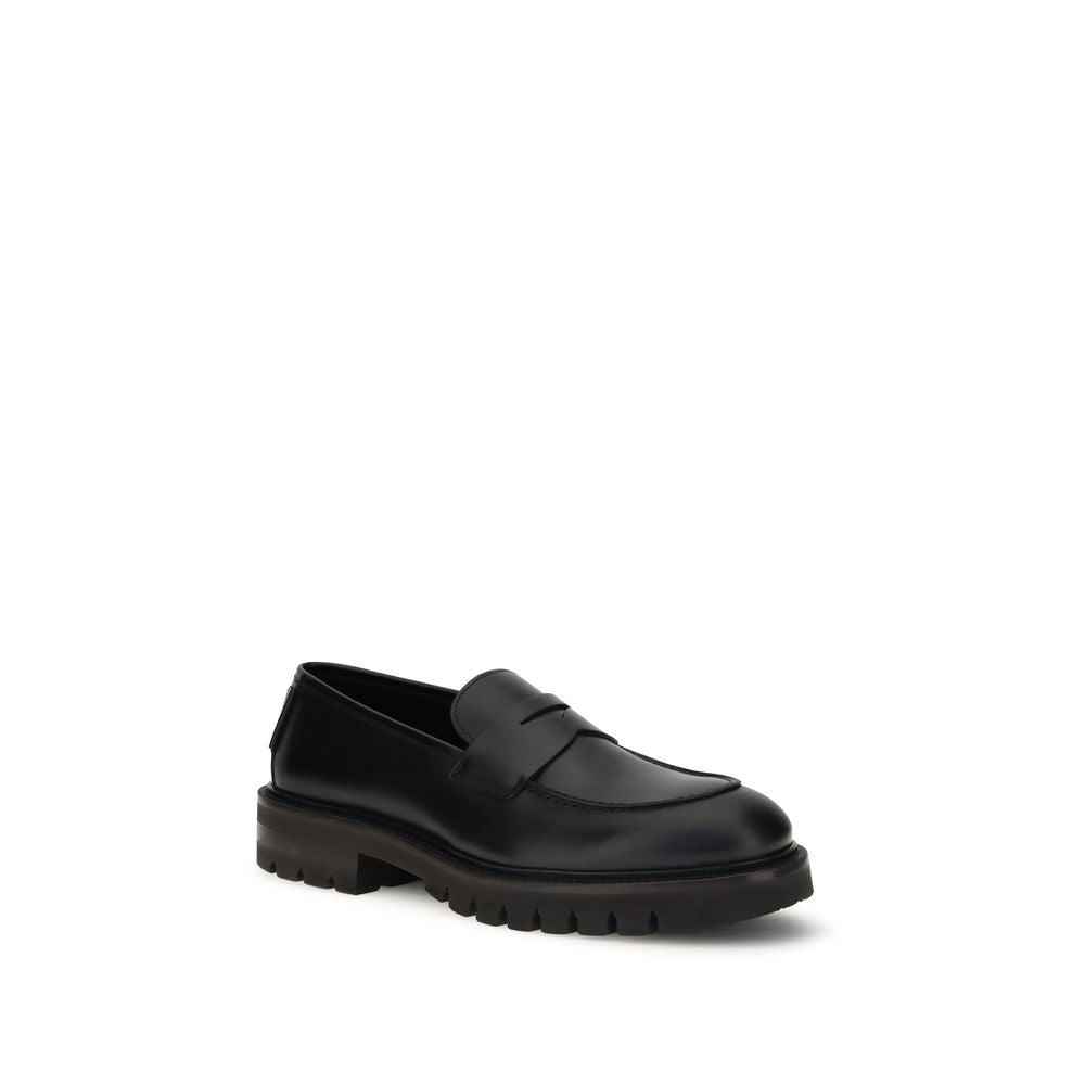 Ferragamo Black Rubber Slip-On Loafers Ferragamo