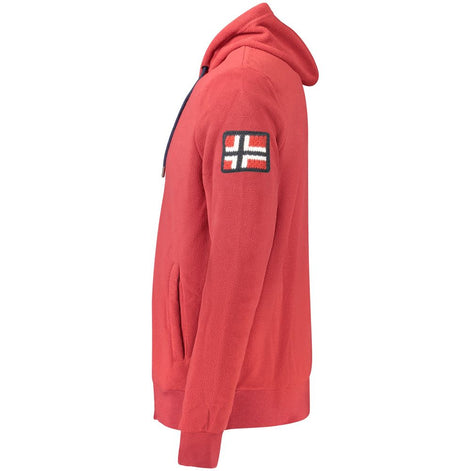 Norway 1963 Red Polyester Men's Hooded Sweatshirt Norway 1963