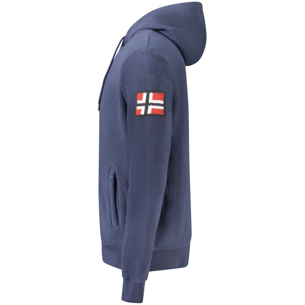 Norway 1963 Blue Polyester Men's Hooded Sweatshirt Norway 1963