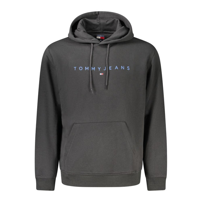 Tommy Hilfiger Black Cotton Men Hoodie Tommy Hilfiger