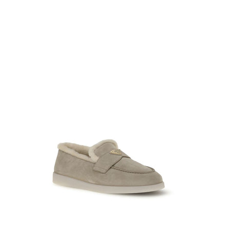 Prada Beige Rubber Slip-On Loafers Prada
