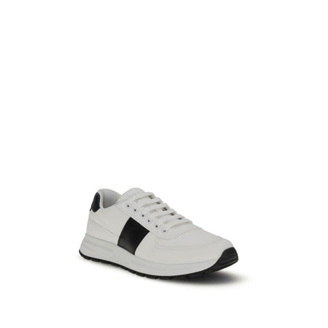 Prada White Calf Leather Bos Taurus Low Top Sneakers Prada