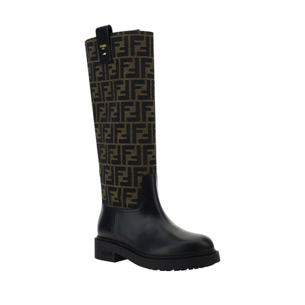 Fendi Brown Rubber Boots Fendi