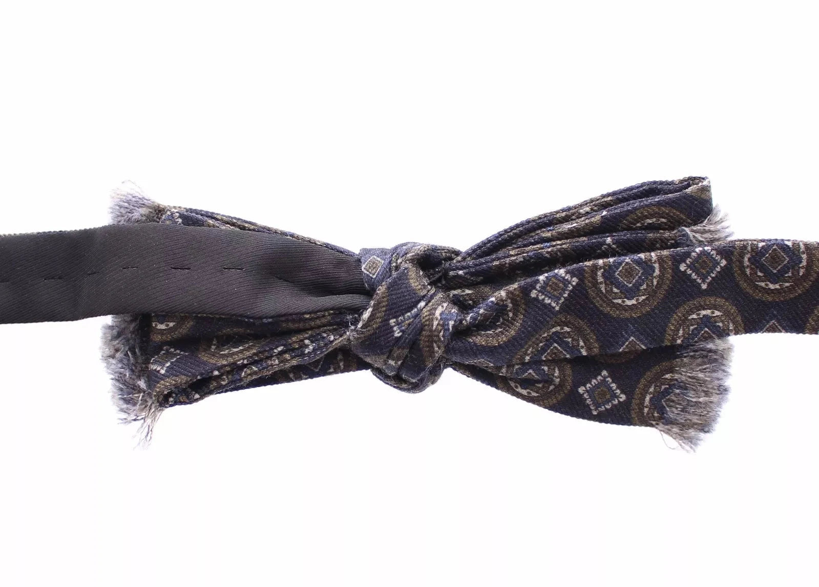Dolce & Gabbana Blue Silk Baroque Fantasi Tied Bow Tie Papillon Dolce & Gabbana