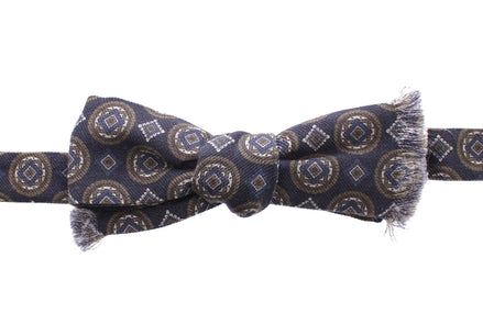 Dolce & Gabbana Blue Silk Baroque Fantasi Tied Bow Tie Papillon Dolce & Gabbana