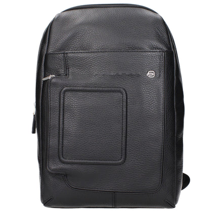 Piquadro Black Leather Crossbody Bag Piquadro