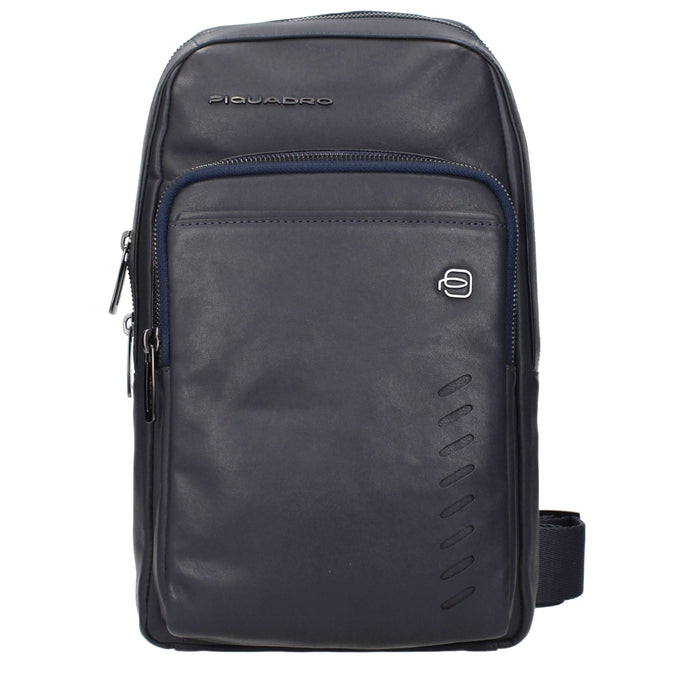 Piquadro Blue Leather Crossbody Bag Piquadro