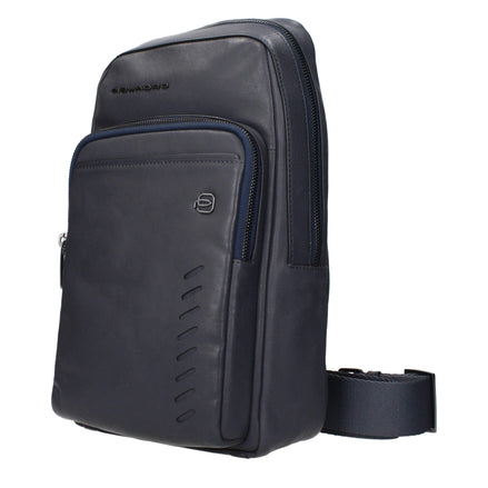 Piquadro Blue Leather Crossbody Bag Piquadro