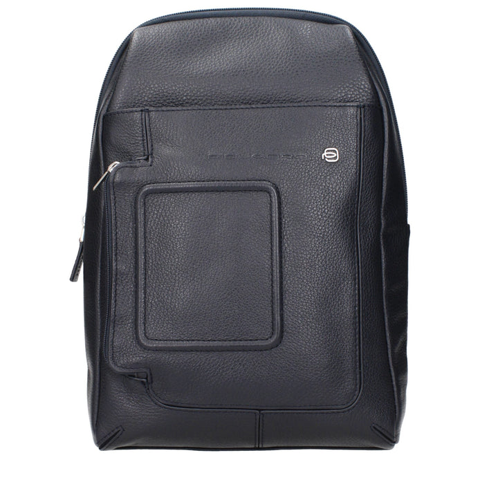 Piquadro Blue Leather Crossbody Bag Piquadro