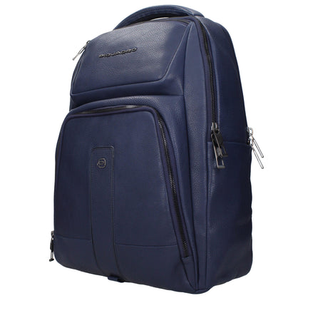 Piquadro Blue Leather Backpack Piquadro