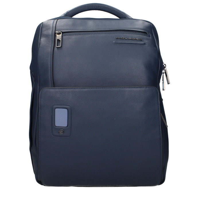 Piquadro Blue Leather Backpack Piquadro