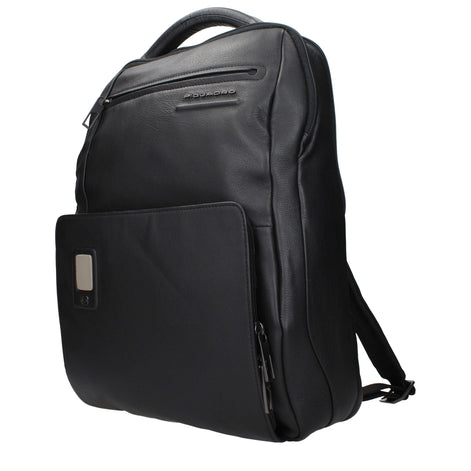 Piquadro Black Leather Backpack Piquadro