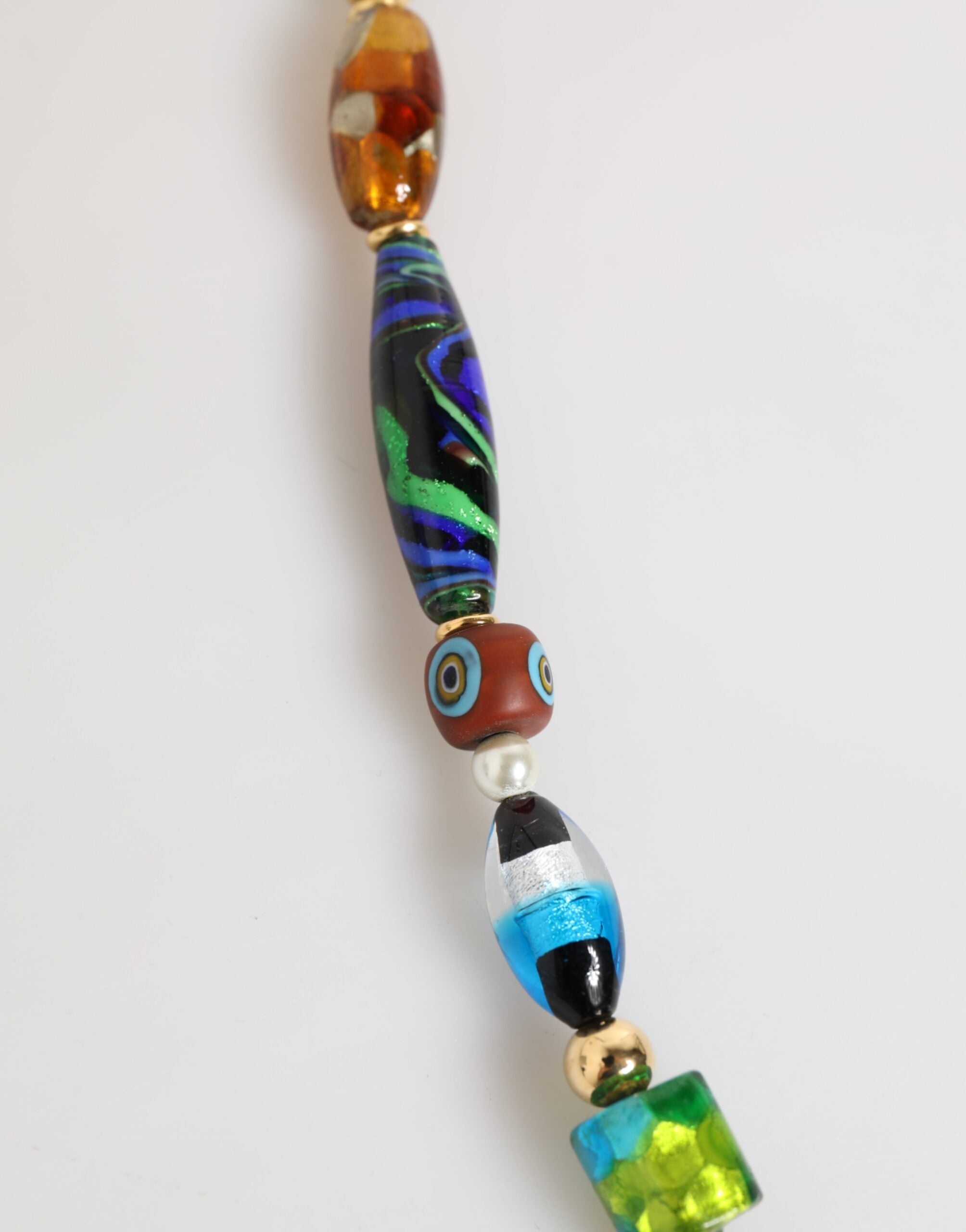 Dolce & Gabbana Multicolor Murano Glass Beads Brass Women Jewelry Necklace Dolce & Gabbana