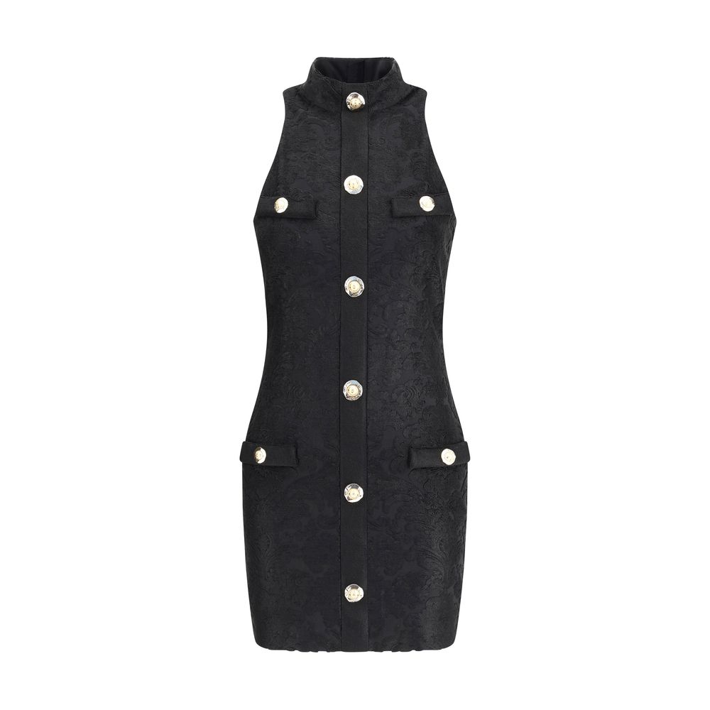 Balmain Black Viscose Cocktail Dress Balmain