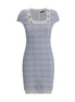 Balmain Light Blue Polyamide Casual Dress Balmain