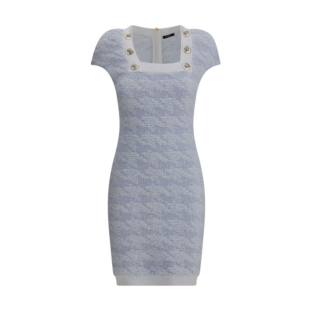 Balmain Light Blue Polyamide Casual Dress Balmain