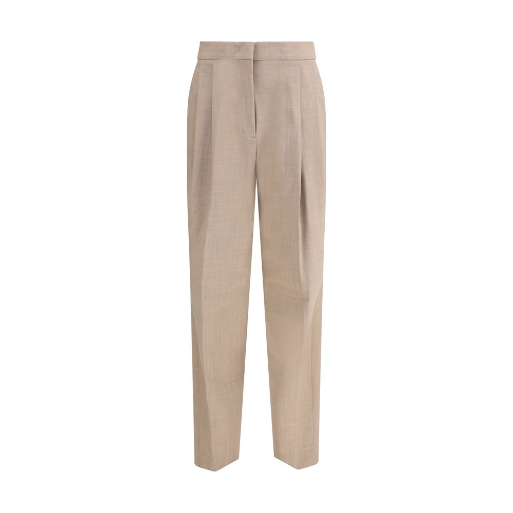 Fabiana Filippi Beige Fleece Wool Dress Pants Fabiana Filippi