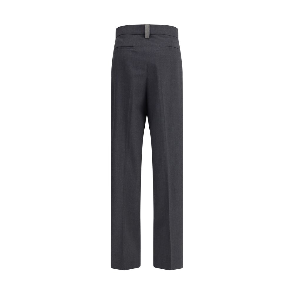 Fabiana Filippi Gray Fleece Wool Casual Pants Fabiana Filippi