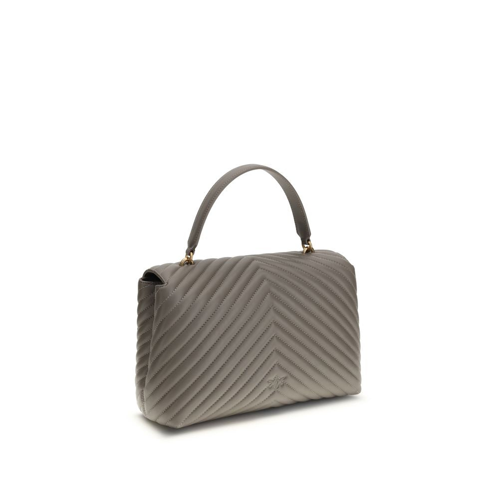 PINKO Gray Calf Leather Bos Taurus Handbag PINKO
