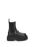 Alexander McQueen Black Calf Leather Bos Taurus Ankle Boots Alexander McQueen