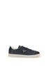 Prada Blue Calf Leather Bos Taurus Low Top Sneakers Prada