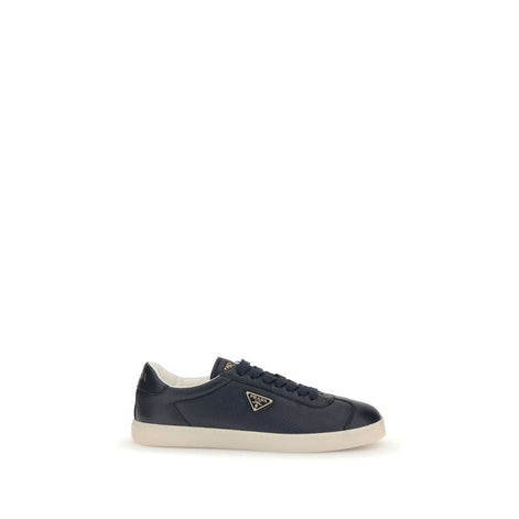 Prada Blue Calf Leather Bos Taurus Low Top Sneakers Prada