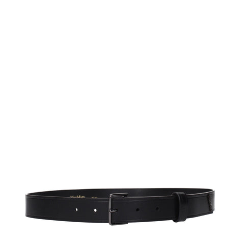Max Mara Black Leather Regular Belt Max Mara
