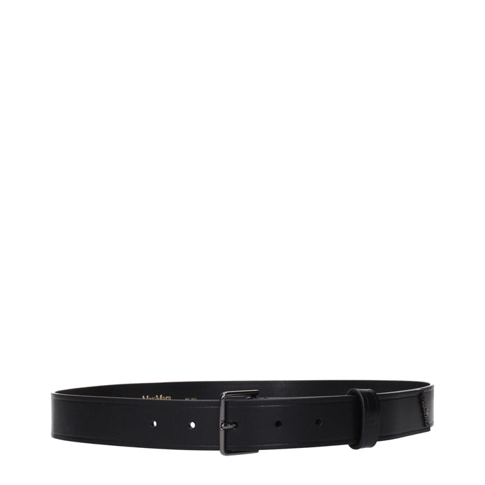 Max Mara Black Leather Regular Belt Max Mara