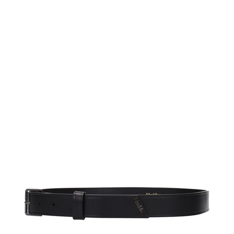 Max Mara Black Leather Regular Belt Max Mara