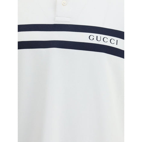 Gucci White Cotton Polo Shirt Gucci