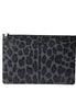 Dolce & Gabbana Multicolor Leopard Jacquard Logo Plaque Document Briefcase Bag Dolce & Gabbana