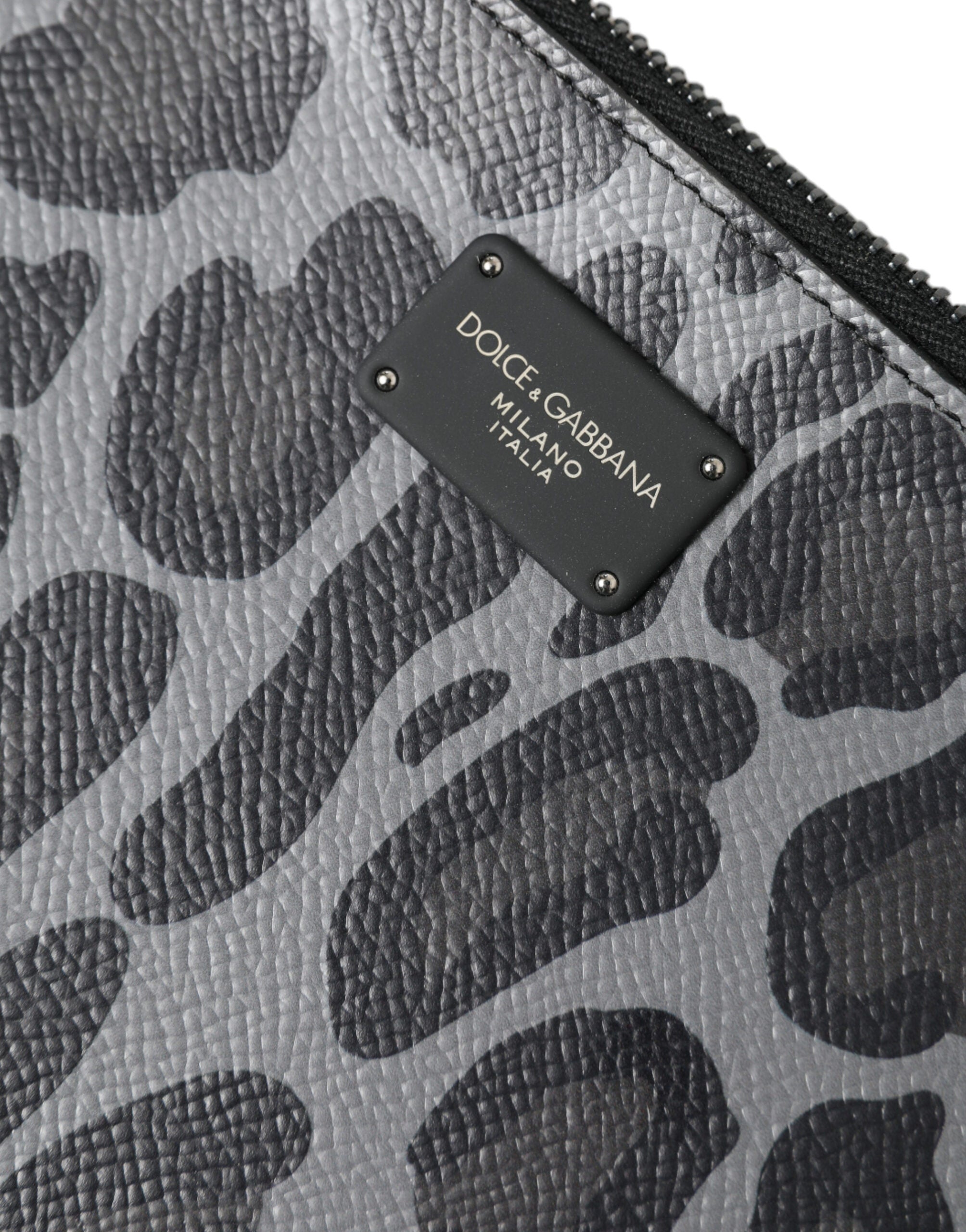 Dolce & Gabbana Multicolor Leopard Jacquard Logo Plaque Document Briefcase Bag Dolce & Gabbana