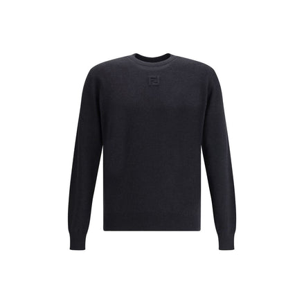 Fendi Black Fleece Wool Sweatshirt Fendi