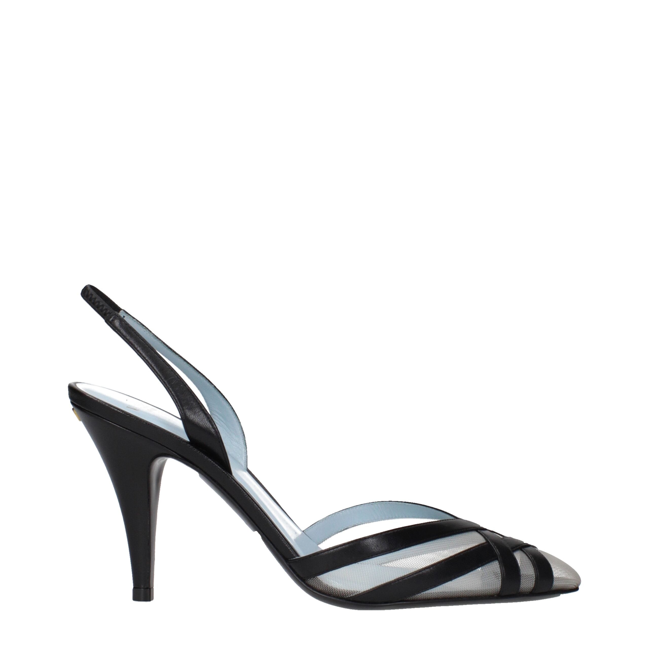 Valentino Garavani Black Leather High Heel Pumps Valentino Garavani