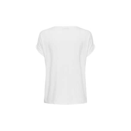 Only White Polyester T-Shirt Only