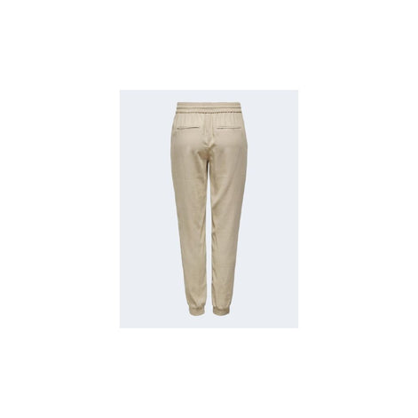 Only Beige Viscose Casual Pants Only
