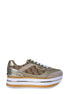 Guess Beige Polyester Platform Sneakers Guess