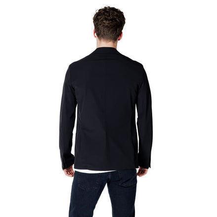 Armani Exchange Black Cotton Blazer Armani Exchange