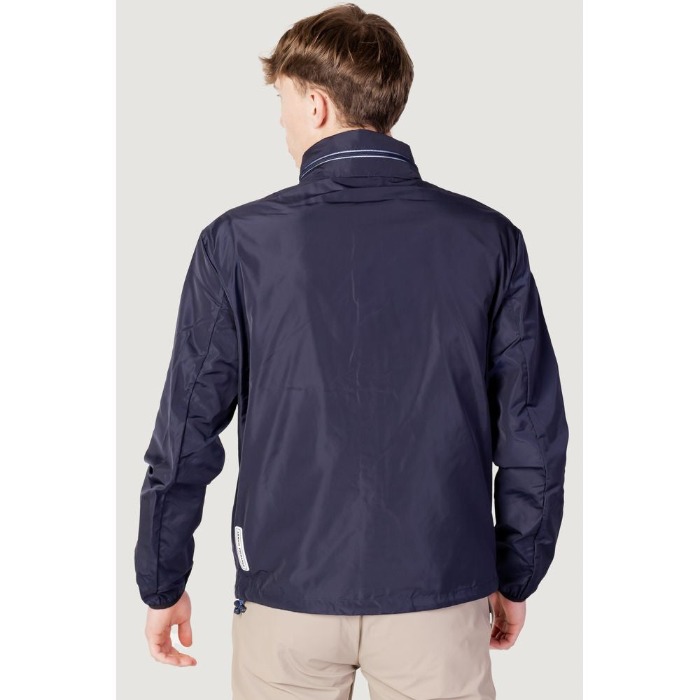 Armani Exchange Blue Polyester Shell Jacket Armani Exchange