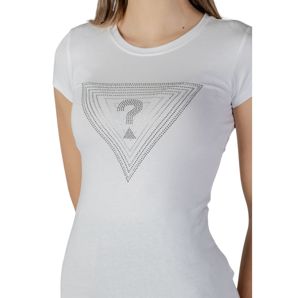 Guess White Cotton T-Shirt Guess